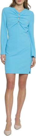 Donna Morgan Kyhle Cutout Long Sleeve Dress in Splish Splash at Nordstrom Rack, Size 10