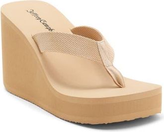 Jeffrey Campbell Astria Platform Wedge Sandal in Natural at Nordstrom, Size 8.5