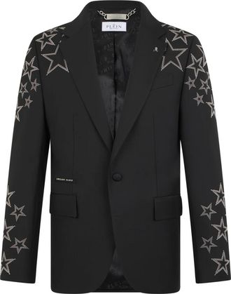 Philipp Plein Blazer Gigolo Fit Stars Studs - Heren - Blazers - Zwart - 3XL - Wol - Jassen