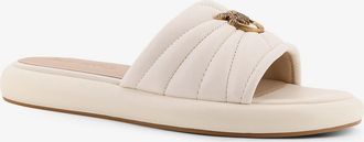 Pinko Womens Fiona Leather Sandals White