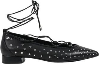 Karl Lagerfeld Kerrie Ballerina - Dames - Ballerinas - Zwart - 37 EU - Leer - Schoenen
