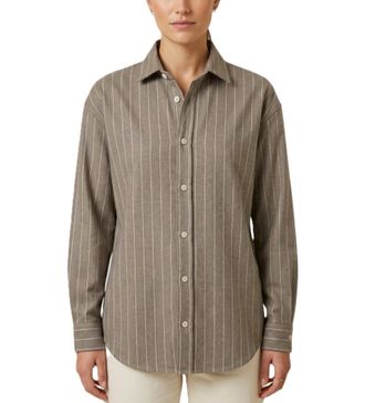 MC2 Saint Barth Vertical Pinstripe Long Sleeve Shirt
