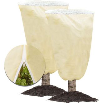 OEM Juego De 2 Fundas Protectoras Contra Heladas, 120 X 180 Cm, Fundas De Invierno Para Clima Fr&iacute;o, Funda Para Arbustos Con Cord&oacute;n Ajustable, Tejido Prote
