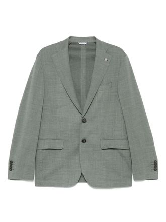 Manuel Ritz brooch-detail blazer - Green