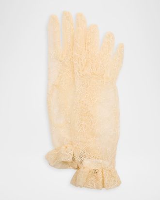 Valentino Garavani VLogo Lace Gloves