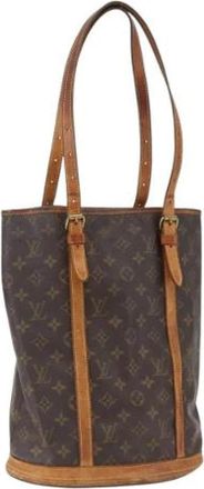 Louis Vuitton Pre-owned Canvas Bucket Bag - Dames - Vintage Tas - Bruin - ONE Size - Vintage