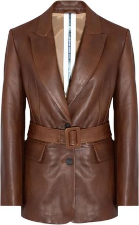 S.W.O.R.D 6.6.44 Leren Blazer - Dames - Blazers - Bruin - M - Leer - Jassen