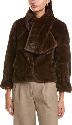 La Fiorentina Plush Faux Fur Jacket