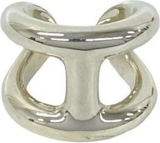 Herm&egrave;s Silver Silver 925 Band Ring (Pre-Owned)