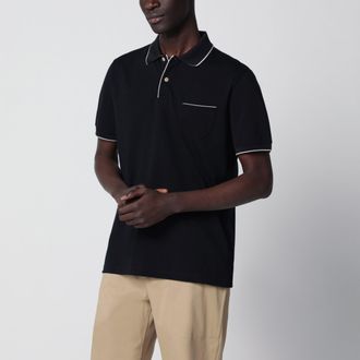 Loro Piana Polo blu navy in cotone