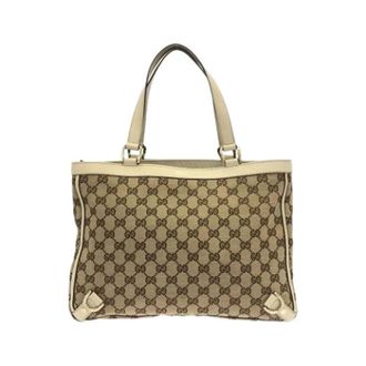 Gucci Pre-owned Handbags, female, Beige, Size: ONE SIZE Pre-owned Vintage GG Canvas Handbag