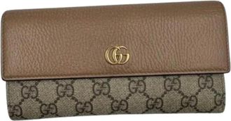 Gucci Pre-owned Vintage Long Wallet (bi-fold) - Dames - Vintage Accessoires - Bruin - ONE Size - Leer - Vintage