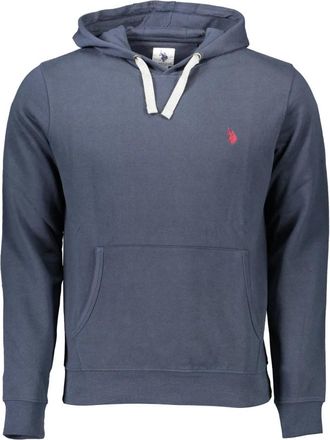 U.S.Polo Association Blauwe Hoodie met Rits en Logo - Heren - Hoodies - Blauw - 2XL - Hoodies & sweatvesten