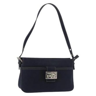 Fendi Pre-owned Vintage Schoudertas - Dames - Pre-owned - Blauw - Maat: ONE Size Leer