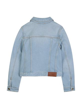 Chlo&eacute; Stretch Cotton Denim Jacket - Gray
