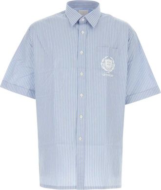 Givenchy Light Blue Embroidered Poplin Shirt