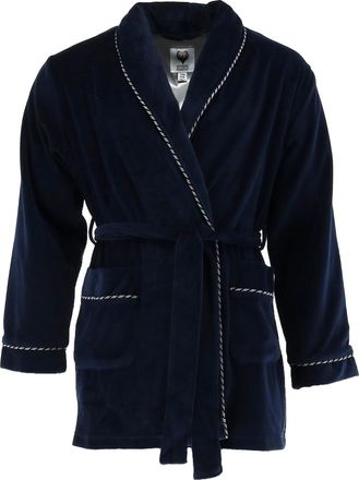 Ascentix Mens Velour Smoking Jacket with Satin Lining