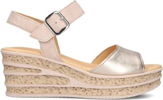 Gabor Schoenen, Dames, Roze, 42 1/2 EU, Leer, Ros&eacute;gouden Sleehak Sandalen