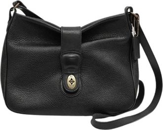 Coach Pre-owned Cross Body Bags, female, Black, Size: ONE SIZE Pre-owned Leather Shoulder Bag