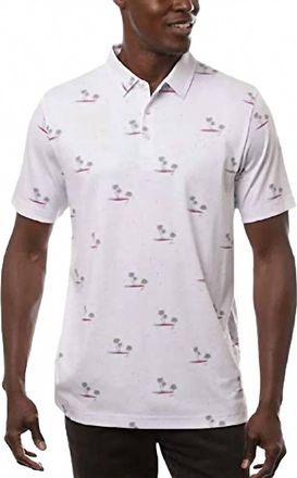 Travis Mathew Rally Time Polo Shirt In White