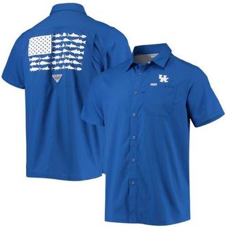 Columbia Mens Columbia PFG Royal Kentucky Wildcats Slack Tide Camp Button-Up Shirt at Nordstrom, Size Medium