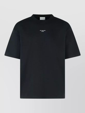 Dr&ocirc;le de Monsieur ribbed relaxed-fit slogan t-shirt