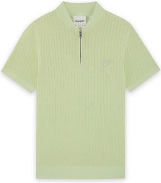 Lyle & Scott Superfijne Gebreide Bomber Polo - Heren - Ronde hals truien - Groen - XL - Truien & Vesten