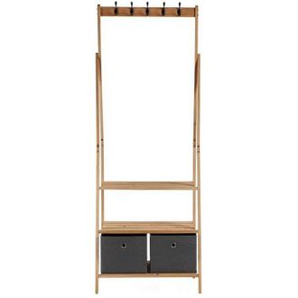Bigbuy Appendiabiti Kipit MH194001H Marrone Grigio Legno 40,5 x 175 x 67 cm
