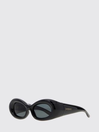 Saint Laurent Occhiali da sole a goccia in acetato con logo a contrasto