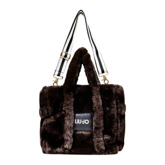 Liu Jo Tote Bags, female, Brown, Size: ONE SIZE Modern Faux Fur Tote Bag