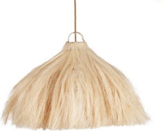 Bazar Bizar L&aacute;mpara colgante de rami en marr&oacute;n 60x60x50 cm