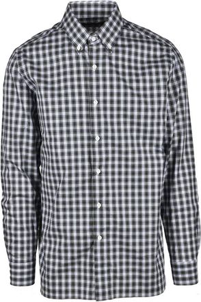 LUIGI BORRELLI NAPOLI Checkered Tailored Shirt in Lightweight Cotton