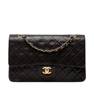 Chanel Pre-owned Classic Double Flap Shoulder Bag - Dames - Pre-owned - Zwart - Maat: ONE Size Leer