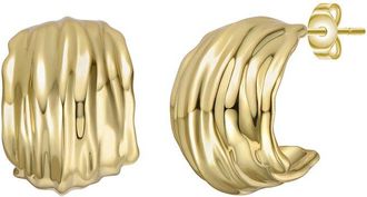 Rachel Glauber 14K Plated Hoops