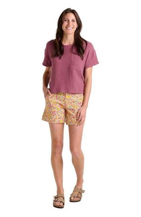 Toad & Co Tate Double Weave Short Sleeve Shirt in Wild Ginger at Nordstrom, Size X-Large