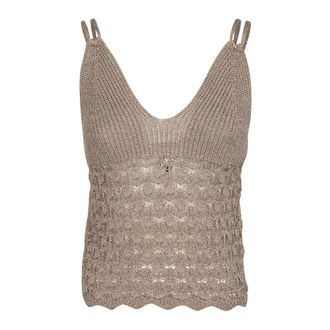 Akep Sleeveless Tops, female, Beige, Size: XL Top