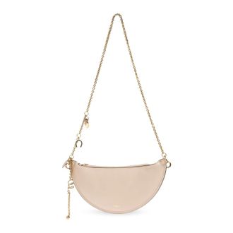 Chlo&eacute; Cross Body Bags, female, Beige, Size: ONE SIZE Halfmoon Mini shoulder bag