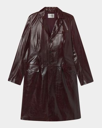 Frame Denim The Veda Leather Trench Coat