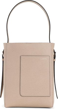 Valextra mini leather bucket bag - Neutrals