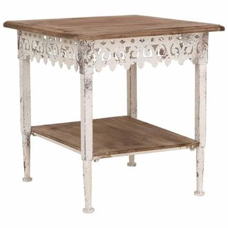 Wanderlust Deco Mesa de centro de madera marr&oacute;n 50x50x53h cm