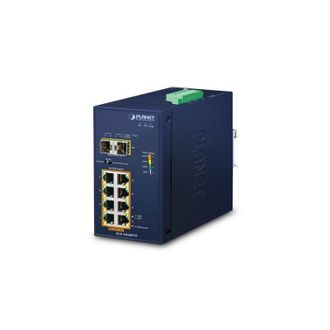 Planet Igs-1020ptf: Conmutador Industrial De 8 Puertos Gigabit Poe Con 240 W Y 2 Puertos Sfp