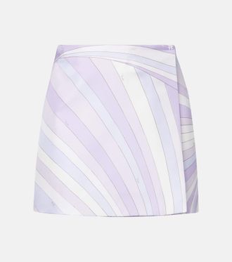 Pucci Iride silk satin wrap skirt