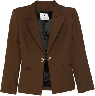 Marine Serre Buttoned Wool Jacket