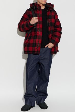 Woolrich Hooded Down Jacket, Mens, Red