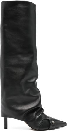 The Seller panelled boots - women - Fabric/Calf Leather/Calf Leather - 40 - Black