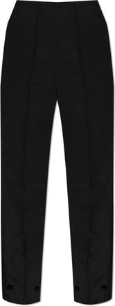 Maison Margiela Recht model broek - Dames - Straight fit broeken - Zwart - M - Leer - Broeken