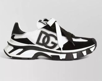 Dolce & Gabbana leather and mesh low-top sneakers