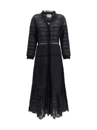 Isabel Marant Womens Shirt Dress Daniva Black Cotton