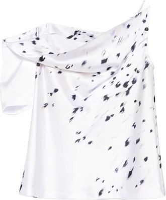 Iro Venuzia Printed Top - Dames - Tops zonder mouwen - Wit - XS - Leer - Tops