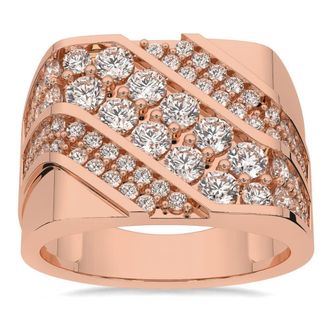 Pompeii3 2 1/2Ct Mens Diamond Ring 10k Yellow Gold Lab Grown